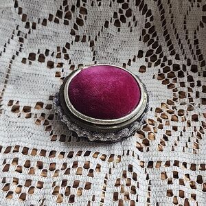 Vintage Handmade Crushed Velvet Pin Cushion